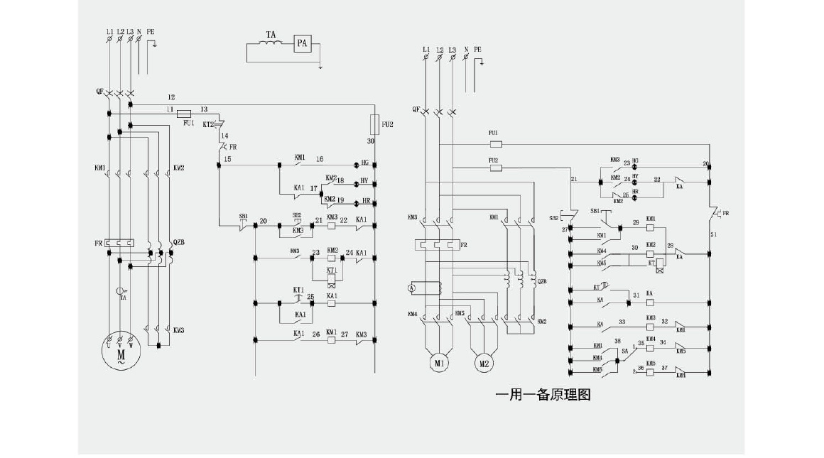 BQJ 防爆自耦減壓電磁 起動箱( II B)電氣原理圖示例.jpg BQJ 防爆自耦減壓電磁 起動箱( II B)電氣原理圖示例.jpg